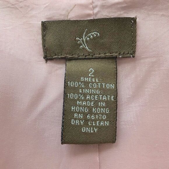 Anthropologie FEI Pink Floral Print Snap Trench Style Long Coat - Picture 8 of 8